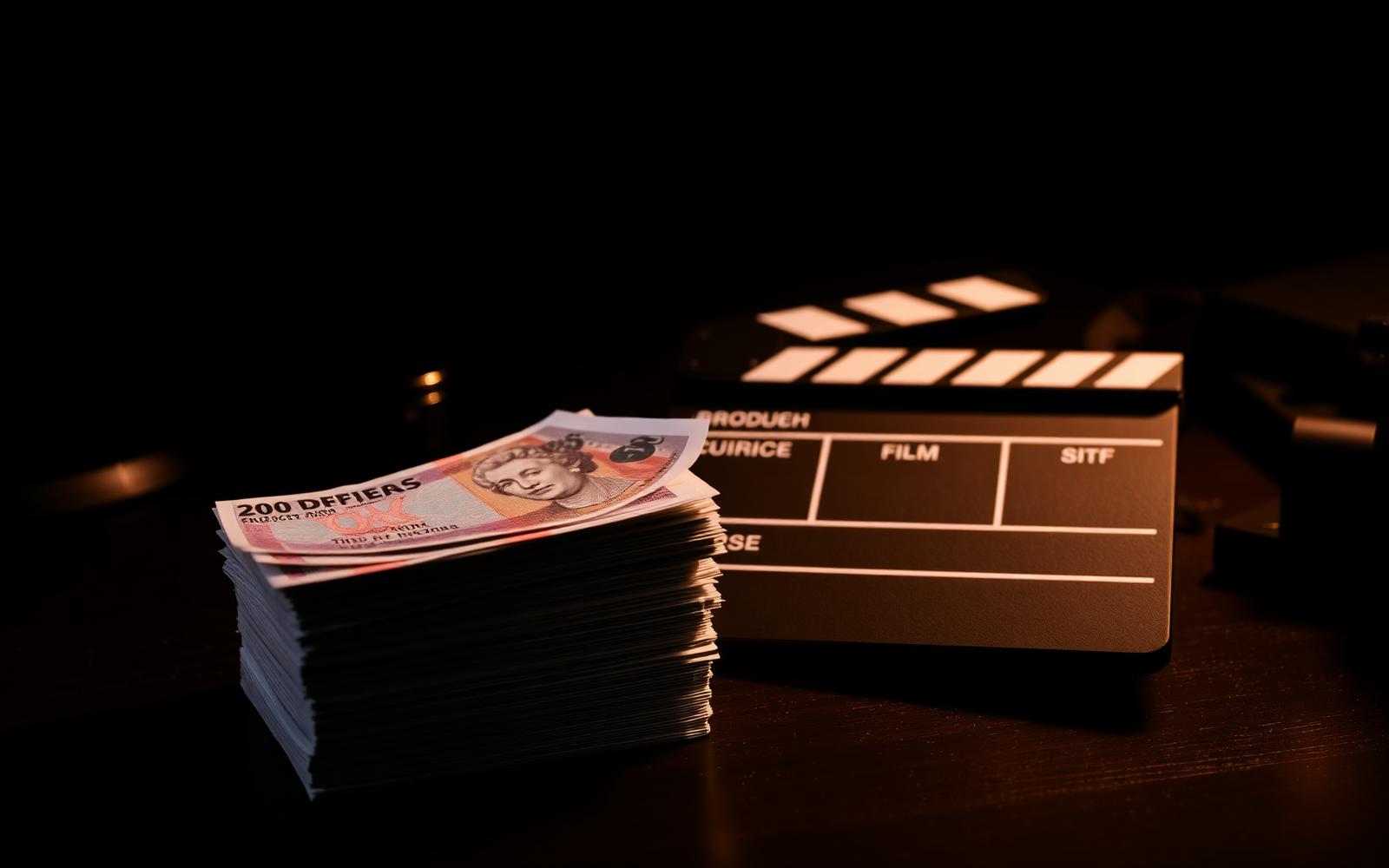 UK pound notes and a film clapperboard — INDO-UK Film Tax Incentive